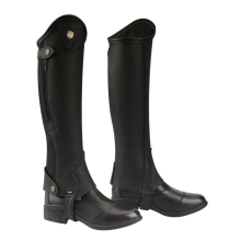 Cavassion half-chaps Leather half-chaps for men and women,Double zipper,Easy to wear Unisex ridding chaps