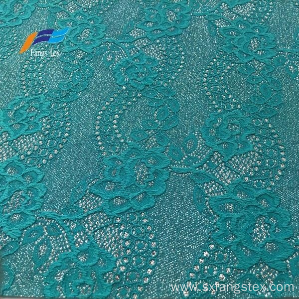 Fancy Jacquard Nylon Polyester Embroidered Lace Fabric