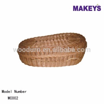 Hand Made Willow Material Casket Coffin