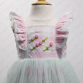 100% cotton fabric one year baby party dress