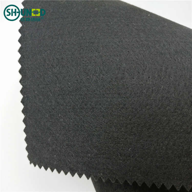 100% Polyester Soft Stiff Under Collar Felt Interlining Fabric for Collar Coat