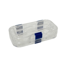 100x50x30mm Dental Storage Clear Plastic Lockable Full Denture Membrane Box 100x100
