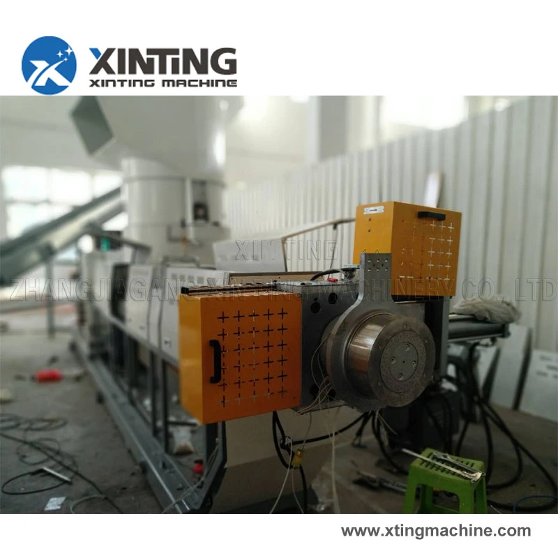 Double Stage Recycled Grinded Material Pelletizer Plastic Granulation Line