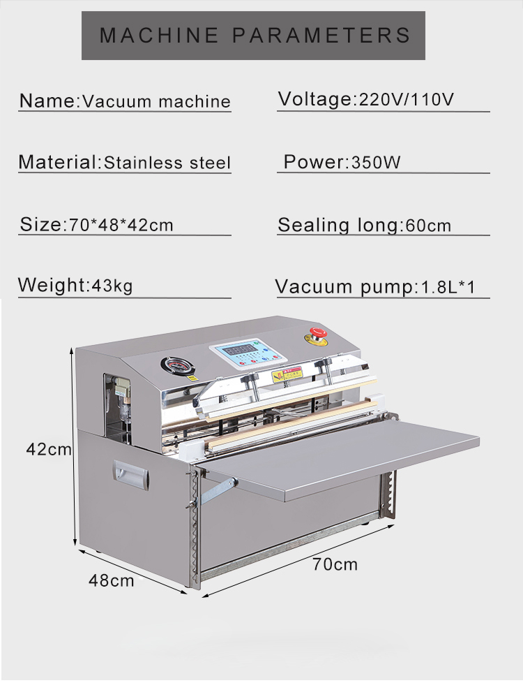 Household commercial vacuum bagging machine sealing machine