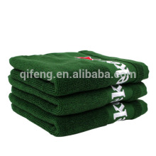Cotton fabric plain dyed OEM soprt gym golf summing foodball club hand towels