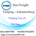 Consolidation du port de Tianjing LCL à Johannesburg