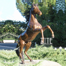 Large outdoor garden decoration metal bronze jumping horse sculpture