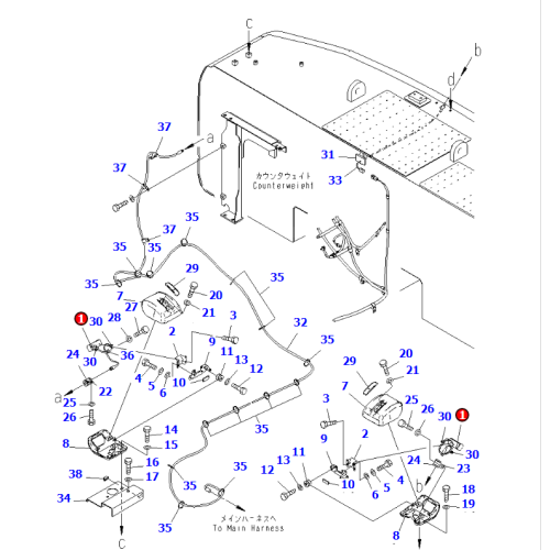 Komatsu 7835-33-1001 Assy de caméra adaptée à PC450-8