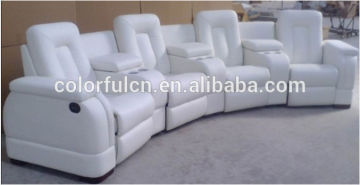 Most Popular VIP white leather recliner sofa price/cream leather recliner sofa LS-311