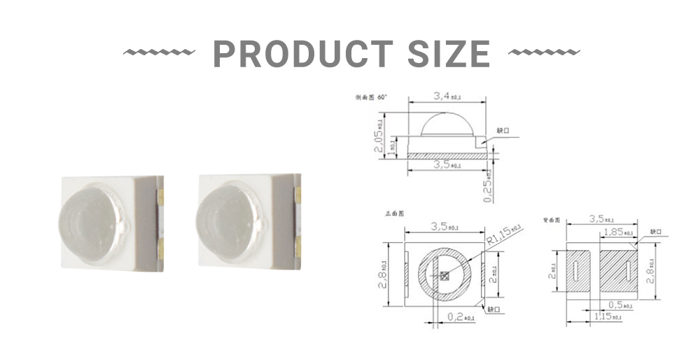 2835 smd warm led size