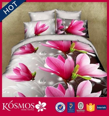 latest design princess style 3d printed microfiber custom cheap twin beautiful fashion bed sheet sets