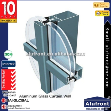 visible aluminum frame glass curtain wall