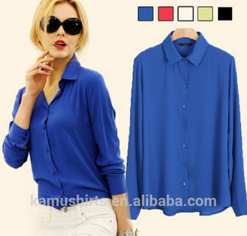 Woman chiffon shirts blouse fashion lady blouse