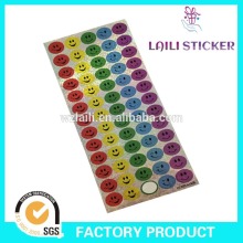 incentive smile face laser sticker,peel off sticker