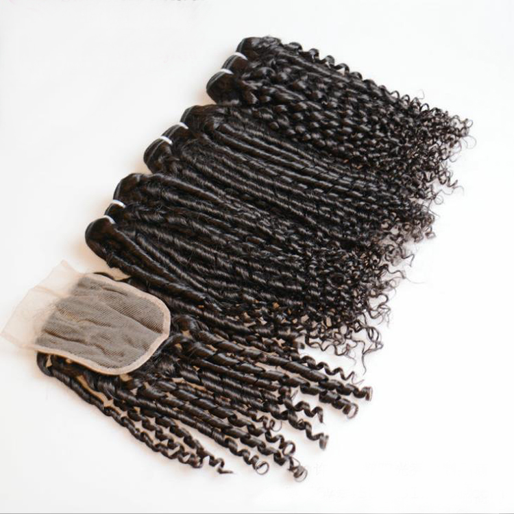 Lsy Super Double Drawn Virgin Hair Pixie Curl Human Hair Weave, Free Shipping Cheap Funmi Naked Raw VirginHair Extensions
