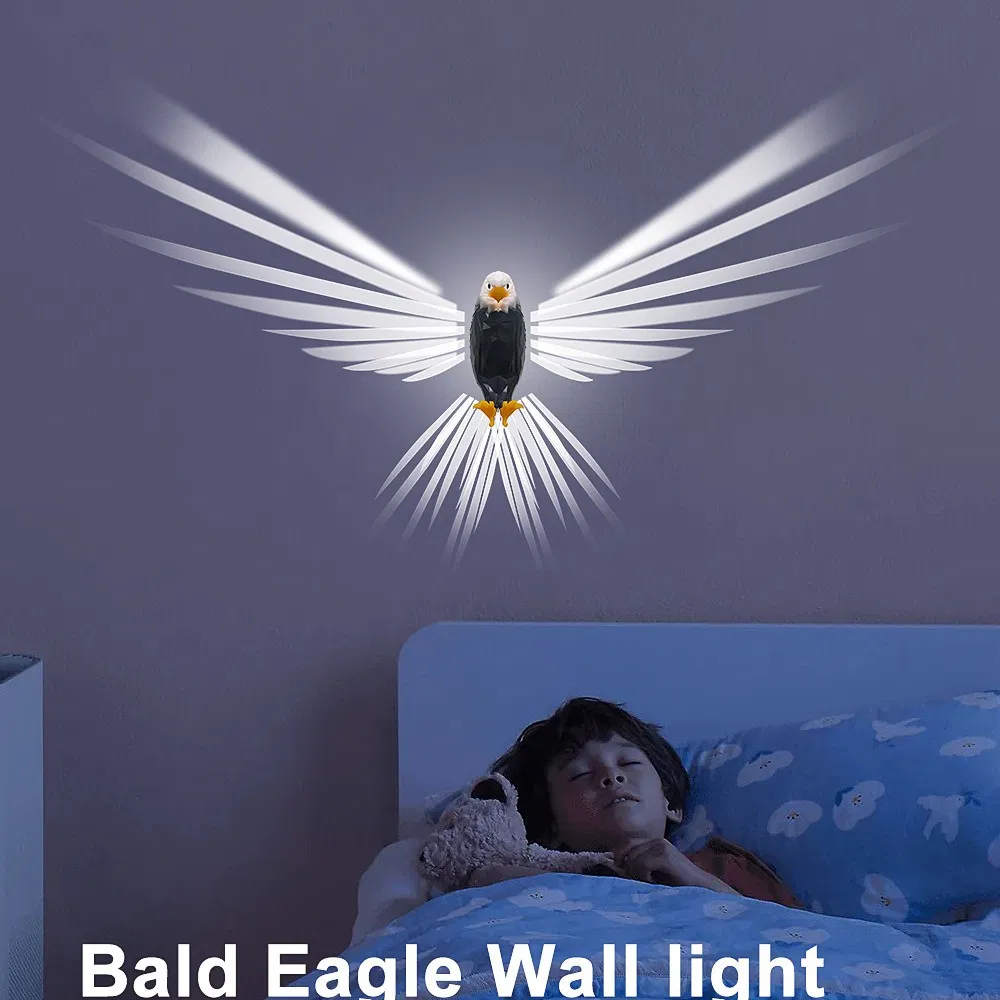 Elegant Eagle Wing Decorative Wall Light with Remote Control