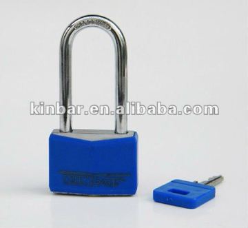 Rhombic alumunium padlock with plastic