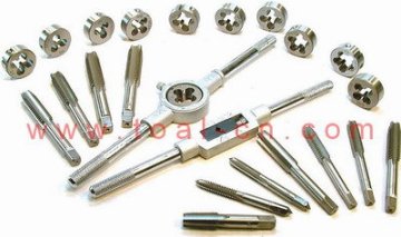Machine taps, hand taps, round dies, spiral fluted taps, Ti coated taps, tap wrench, die handle, screw extroctor