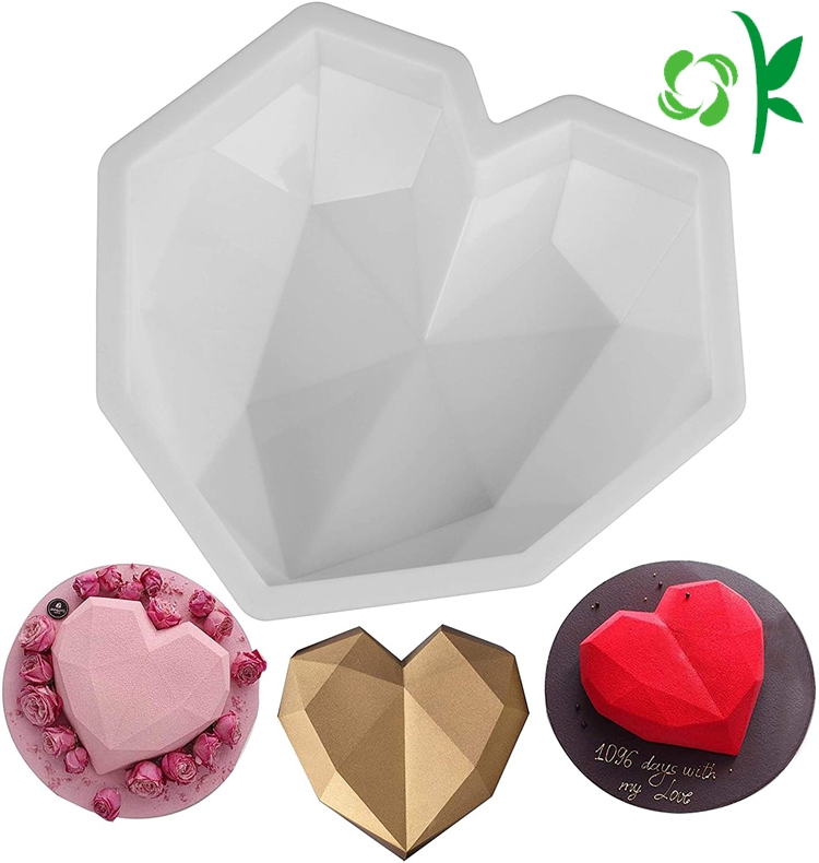 Silicone Heart Diamond Shaped Cake Mold