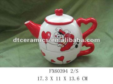 ceramic valentine kettle