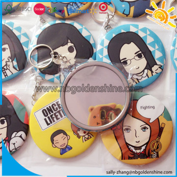 Promotion Tin Mirror With Chain