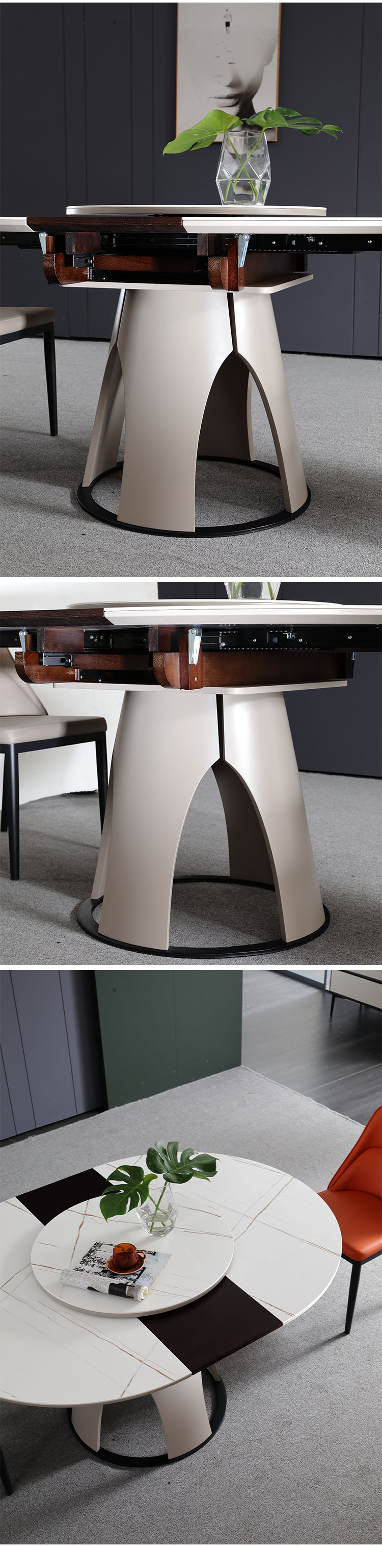 Minimalism Mewah TV stand dan meja kopi kayu Set Perabot Ruang Tamu
