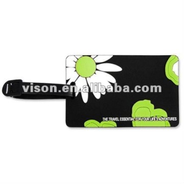 PVC flower Fashion luggage Tag/Hotel Luggage tag