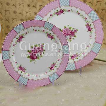 Fashionable Design Porcelain Enameled Melamine Plate