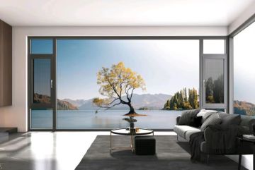 SMIRO Aluminum double hung window outward opening window