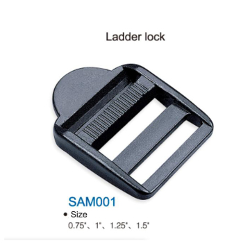 small black plastic ladder buckles for belt SAM005