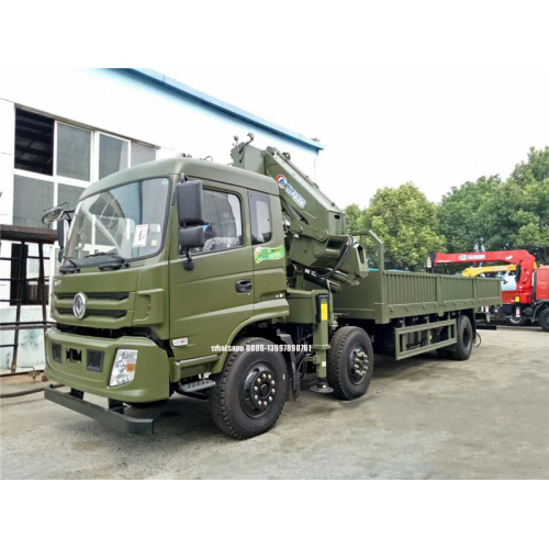 Dongfeng 6X2 รถบรรทุกติดเครนบูมข้อต่อ 12tons