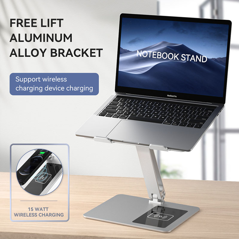 Aluminum Computer Riser, Ergonomic Laptops Elevator for Desk