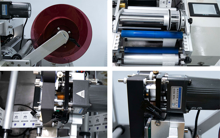 Etichettatura del bottiglia rotonda semi -automatica desktop per barattoli per lattine di carta per vino in vetro etichettatura adesiva per il prodotto.