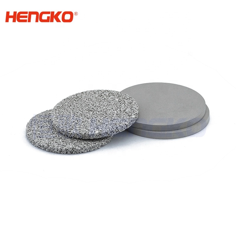 HENGKO 0.2-120 Microns Porous Sintered Disc Filter SUS 316L SS Stainless Steel Gas Liquid Solid Filtration Round or Customized