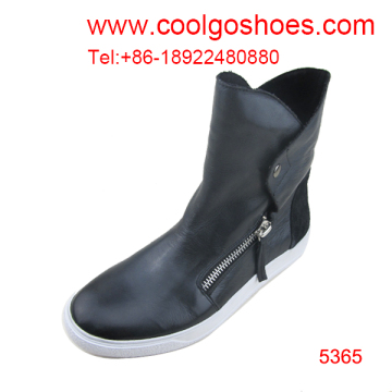 zipper upper design wholesale leather men boots