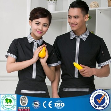 Classic restaurant uniform for waiter and waitress design