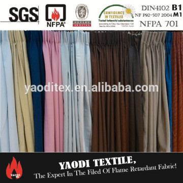 100% polyester flame retardant blackout fabric
