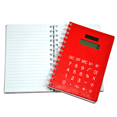 notebook with calculator