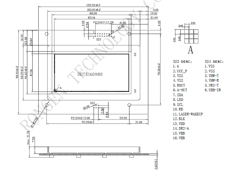 3.8inch 160*80 Resolution Stn Display