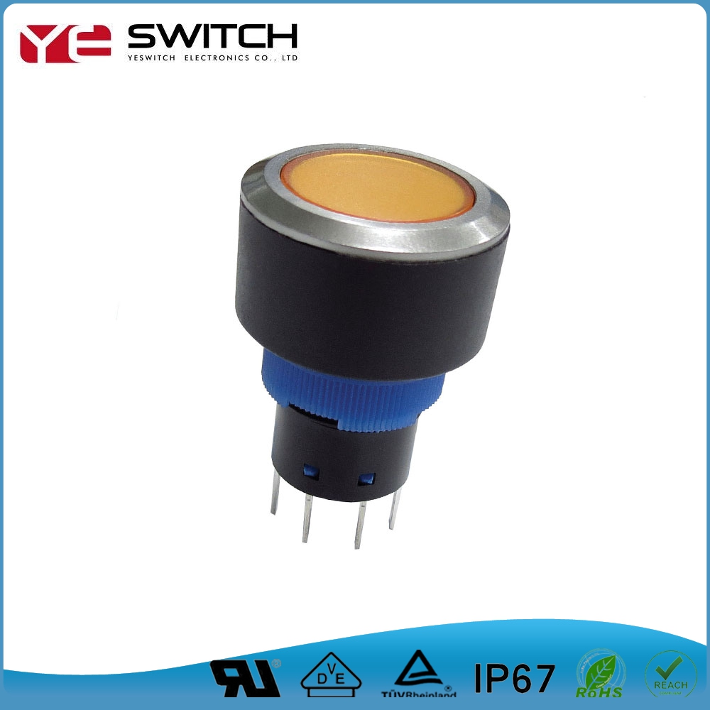 22mm dot-switch رأس كبير مستدير زر