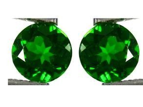 0.0065cts Round Chrome Diopside Jewelry Normal Faceted For Earings
