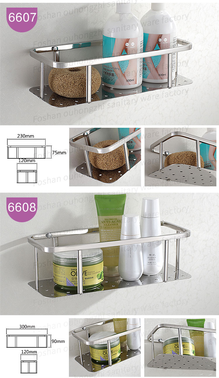 304 Stainless Steel Wall Corner Bathroom Shower Caddy Holder