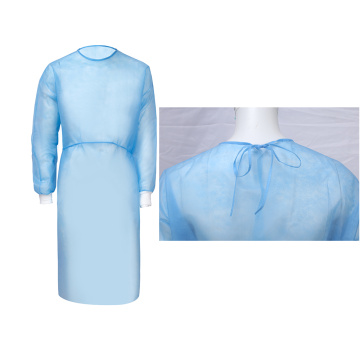 Robe d&#39;isolation médicale jetable non tissée