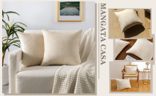 Chenille Square Throw Pillow Covers 18x18 inch