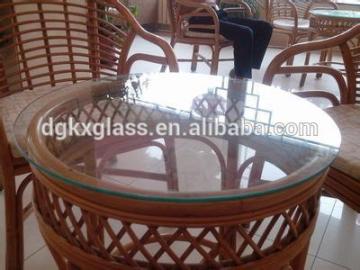 Customer demand round colored tempered glass table top
