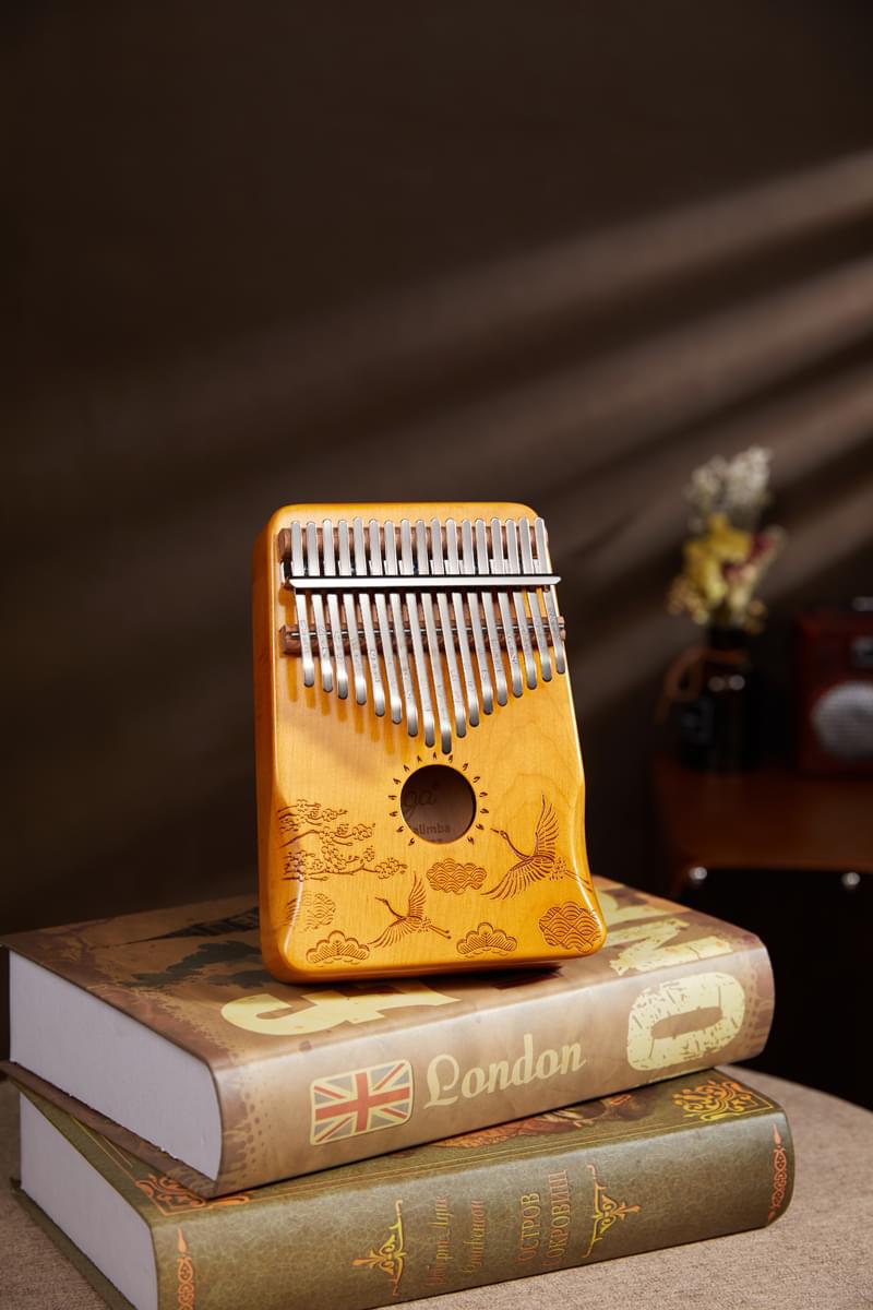 Cega African maple glossy Kalimba Mbira Thumb Piano 17 key