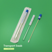 Transport Swab Wooden Stick Cotton Tip FDA