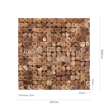 Wood Coconut Shell Mosaic Art Wall Decorative Tile