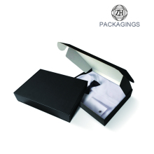 Matte black empty shipping box