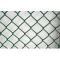 Green vinyl coated chain link fence